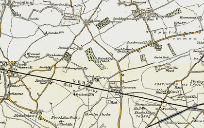 Old map of Brind in 1903