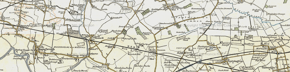 Old map of Brind in 1903