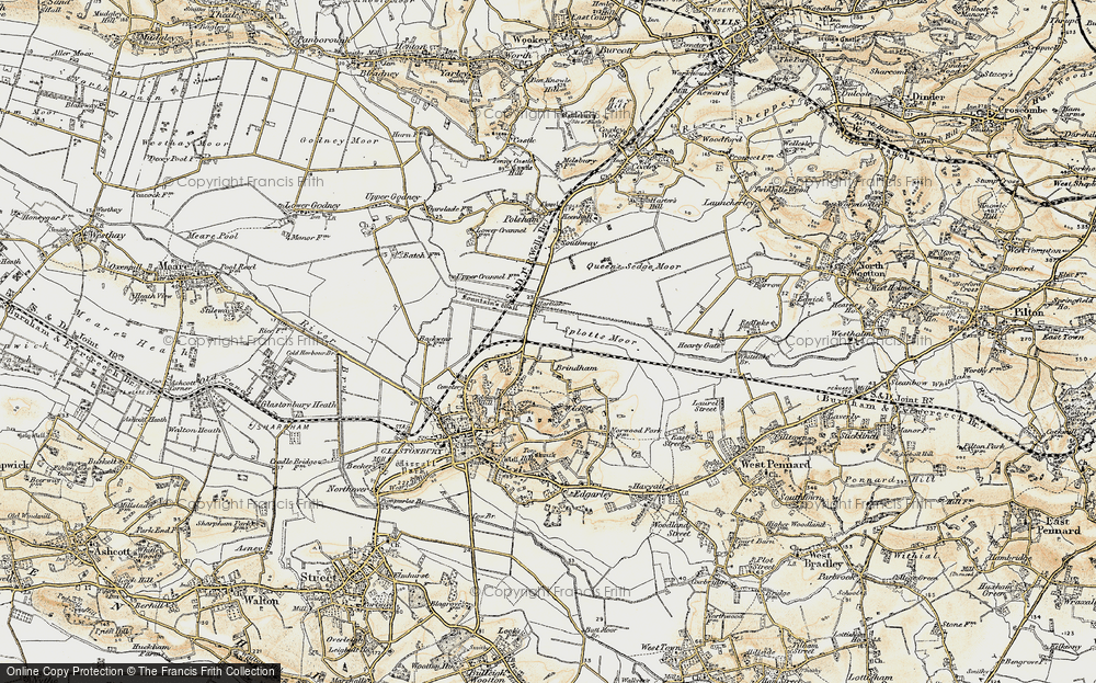 Old Map of Brindham, 1899 in 1899