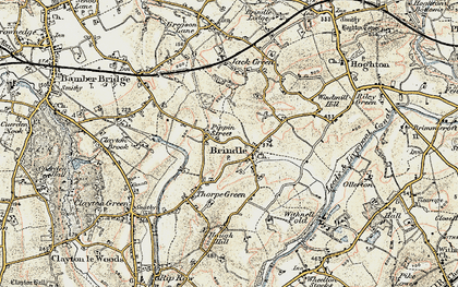 Old map of Brindle in 1903