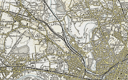 Old map of Brindle Heath in 1903