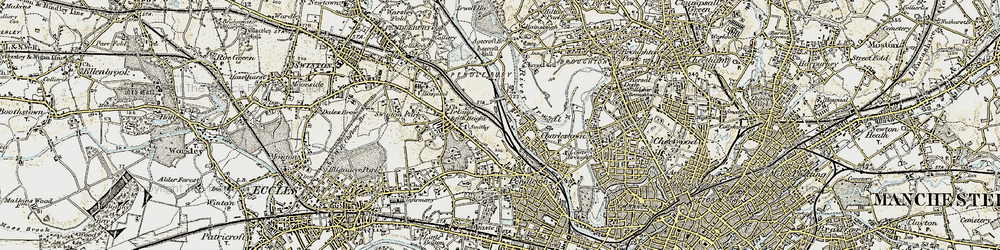 Old map of Brindle Heath in 1903