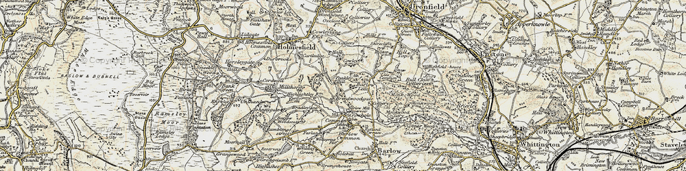 Old map of Peakley Hill in 1902-1903