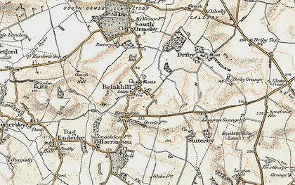 Old map of Brinkhill in 1902-1903