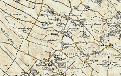 Old map of Brinkley in 1899-1901