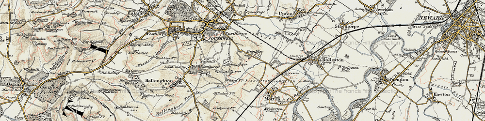 Old map of Brinkley in 1902-1903