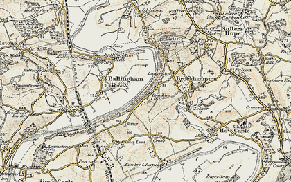 Old map of Brinkley Hill in 1899-1900