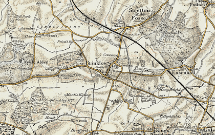 Old map of Brinklow in 1901-1902