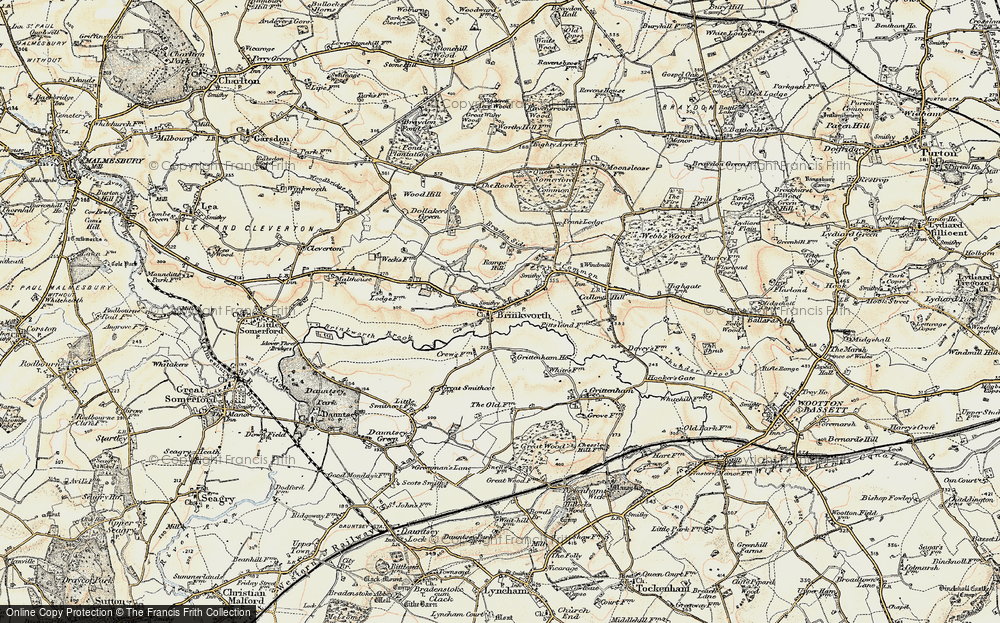 Old Map of Brinkworth, 1898-1899 in 1898-1899