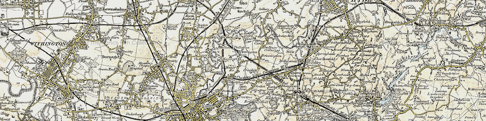 Old map of Brinnington in 1903