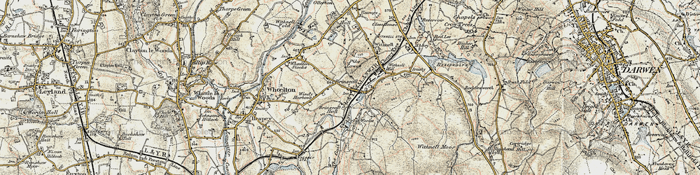 Old map of Brinscall in 1903
