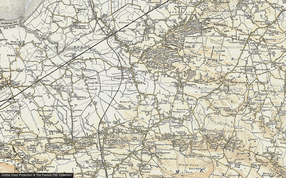 Old Map of Brinsea, 1899-1900 in 1899-1900