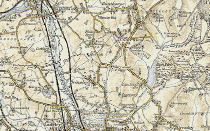 Old map of Brinsley in 1902