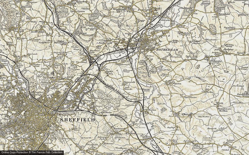 Old Map of Brinsworth, 1903 in 1903