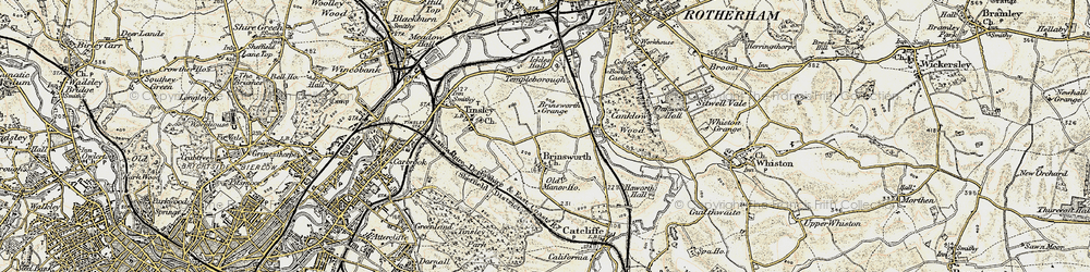 Old map of Brinsworth in 1903