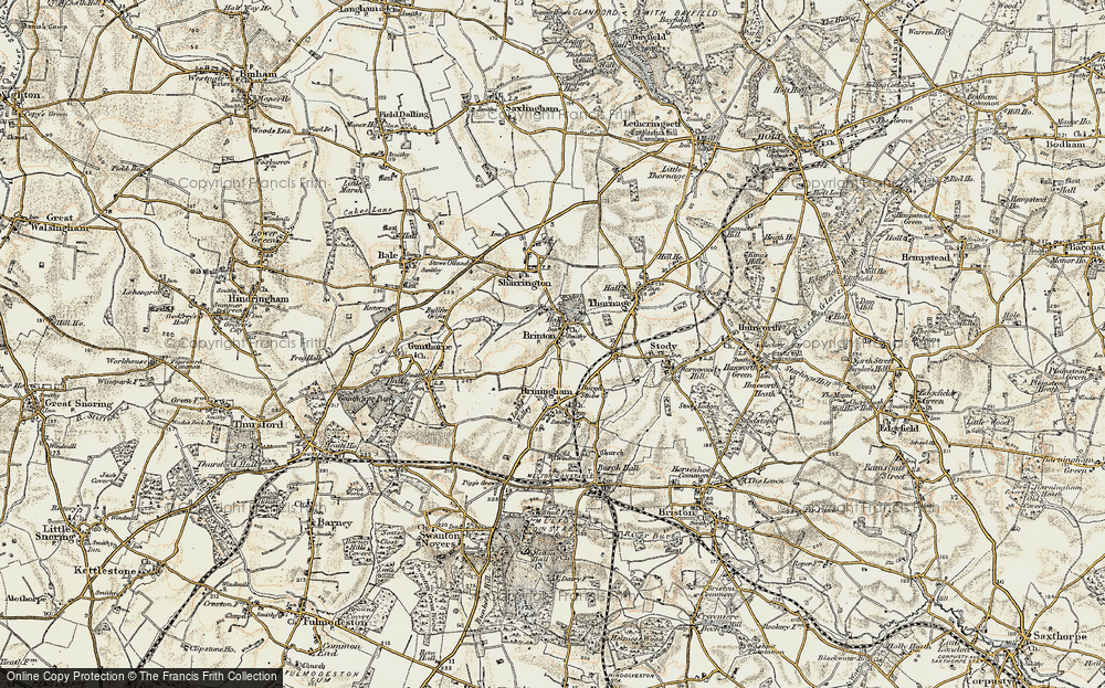 Old Map of Brinton, 1901-1902 in 1901-1902