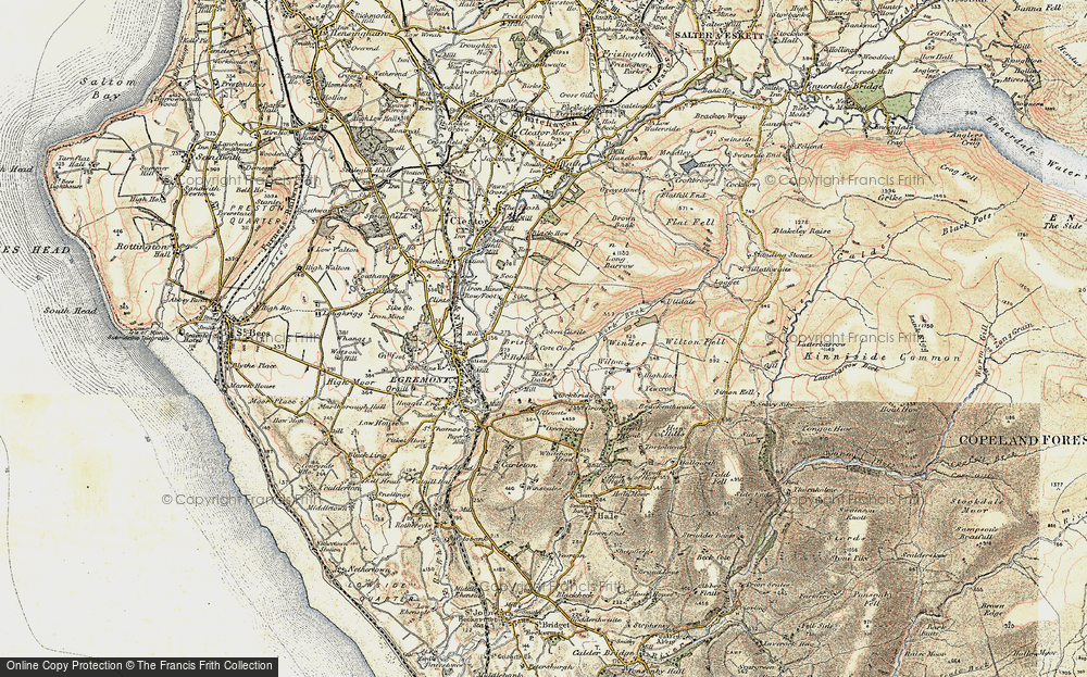 Old Map of Historic Map covering Black Beck in 1903-1904