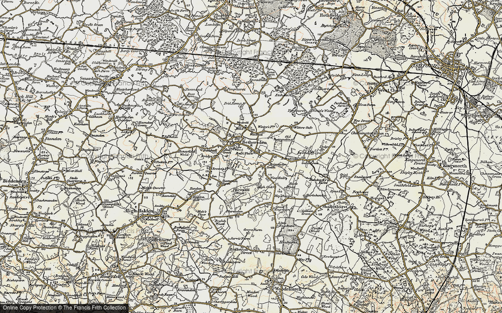 Old Map of Brissenden Green, 1897-1898 in 1897-1898