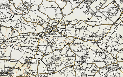 Old map of Bevenden in 1897-1898