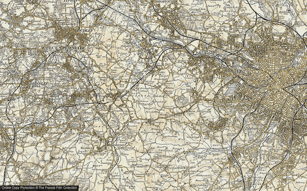 Old Map of Bristnall Fields, 1902 in 1902