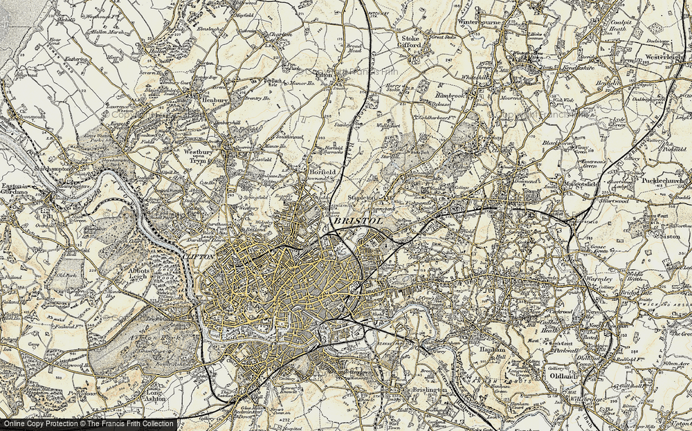 Old Map of Bristol, 1899 in 1899