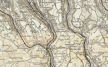 Old map of Brithdir in 1899-1900