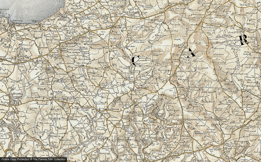 Old Map of Brithdir, 1901 in 1901