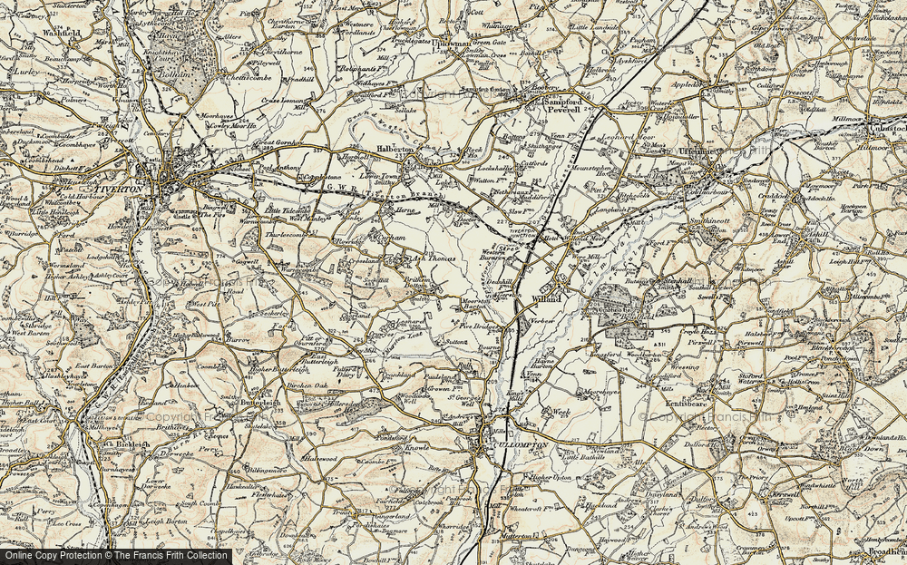 Old Map of Brithem Bottom, 1898-1900 in 1898-1900