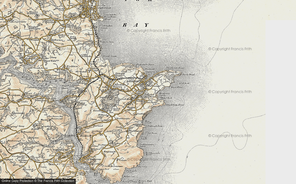 Old Map of Brixham, 1899 in 1899
