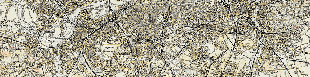 Old map of Brixton in 1897-1902