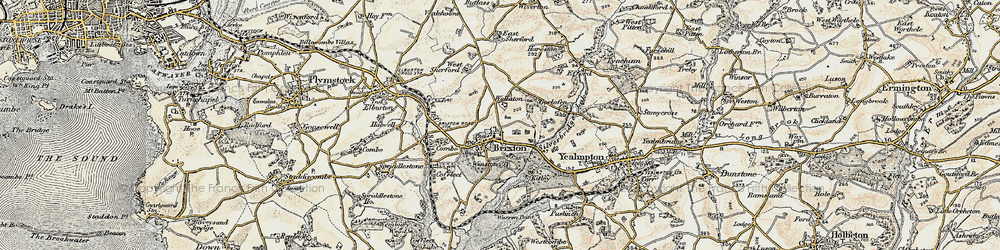 Old map of Brixton in 1899-1900