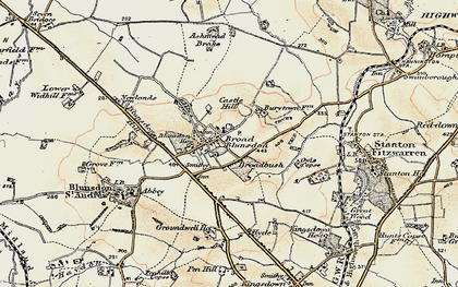 Old map of Broad Blunsdon in 1898-1899