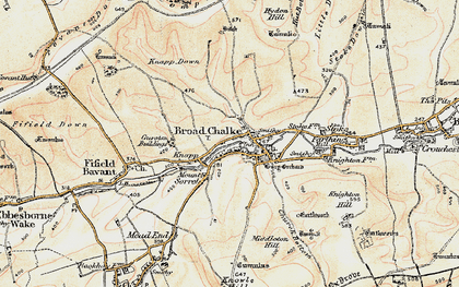 Old map of Broad Chalke in 1897-1909