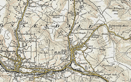 Old map of Broadclough Hall in 1903