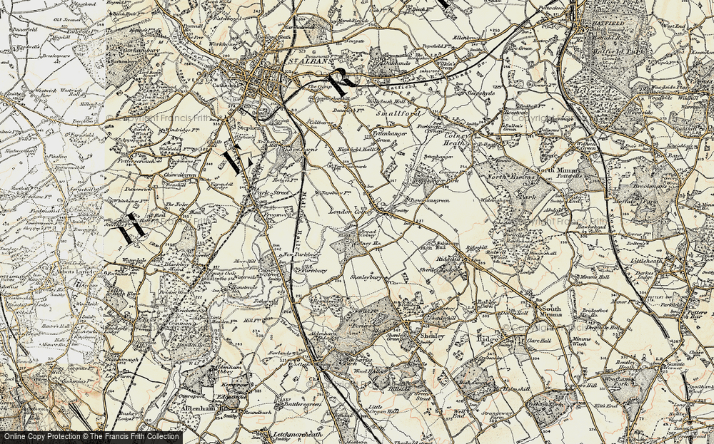 Old Map of Broad Colney, 1897-1898 in 1897-1898