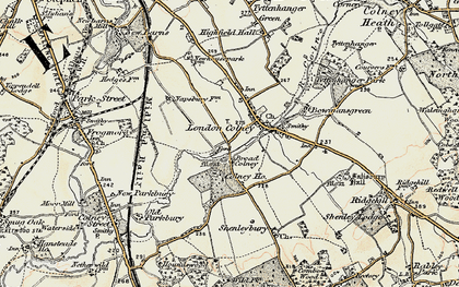Old map of Broad Colney in 1897-1898