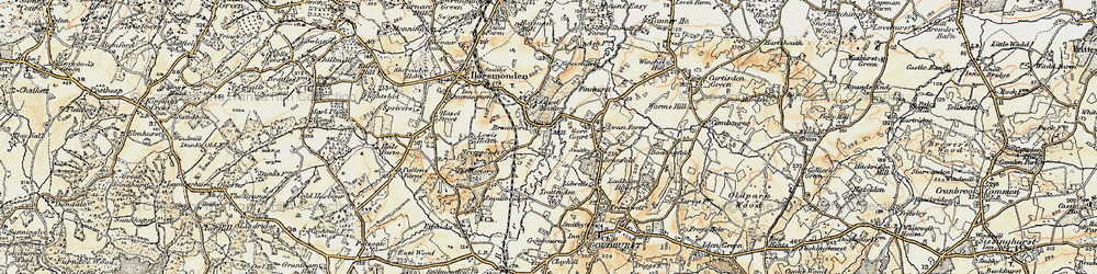 Old map of Brandfold in 1897-1898