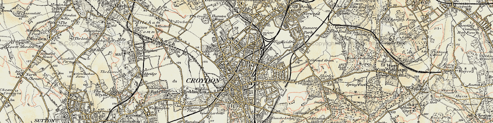 Old map of Broad Green in 1897-1902