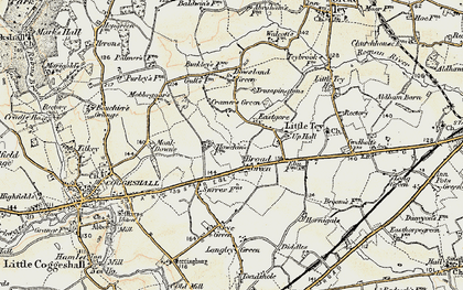 Old map of Broad Green in 1898-1899