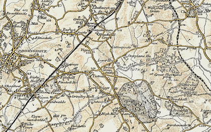 Old map of Broad Green in 1901-1902