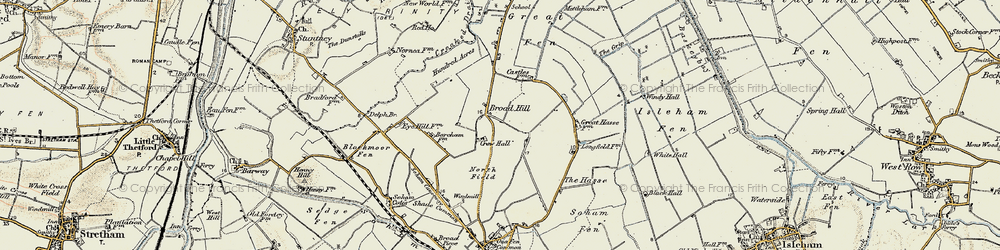Old map of Broad Hill in 1901