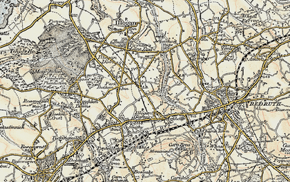 Old map of Broad Lane in 1900
