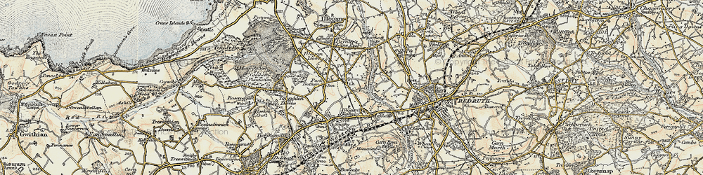 Old map of Broad Lane in 1900
