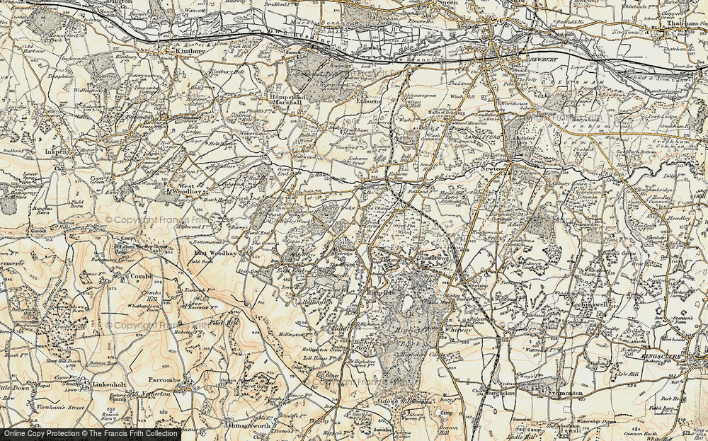 Old Map of Broad Layings, 1897-1900 in 1897-1900