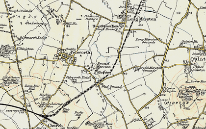 Old map of Broad Marston in 1899-1901