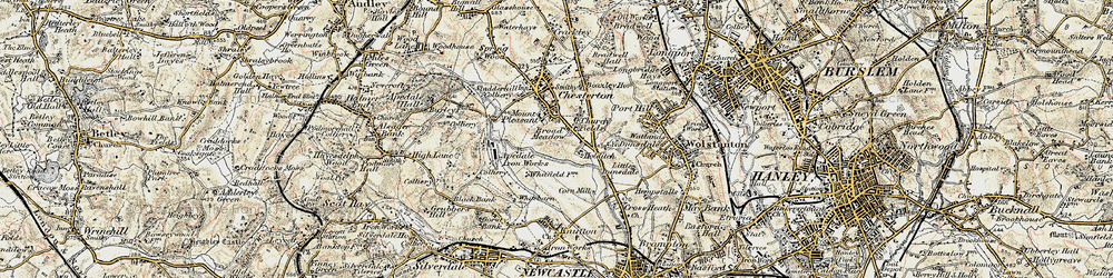 Old map of Broad Meadow in 1902