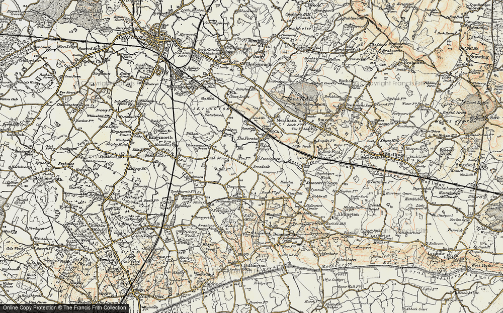Old Map of Broad Oak, 1897-1898 in 1897-1898