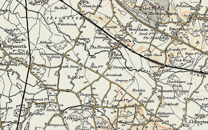 Old map of Broad Oak in 1897-1898
