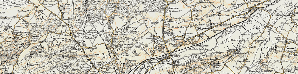 Old map of Langton Lodge in 1898-1899