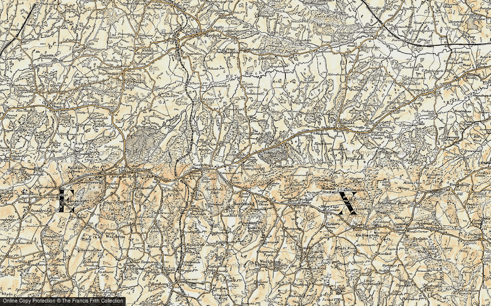 Old Map of Historic Map covering Barklye in 1898